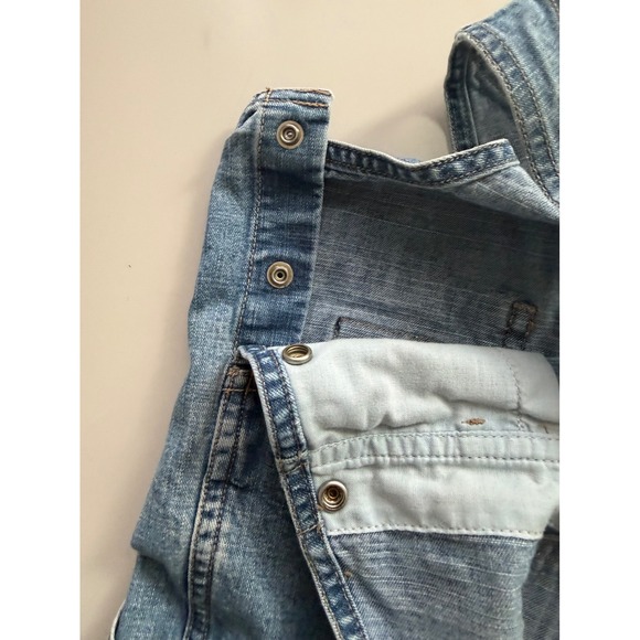 Baby Gap Kids Blue Denim Patches Overalls Vintage Sports Rugby Size 3T - Picture 10 of 11